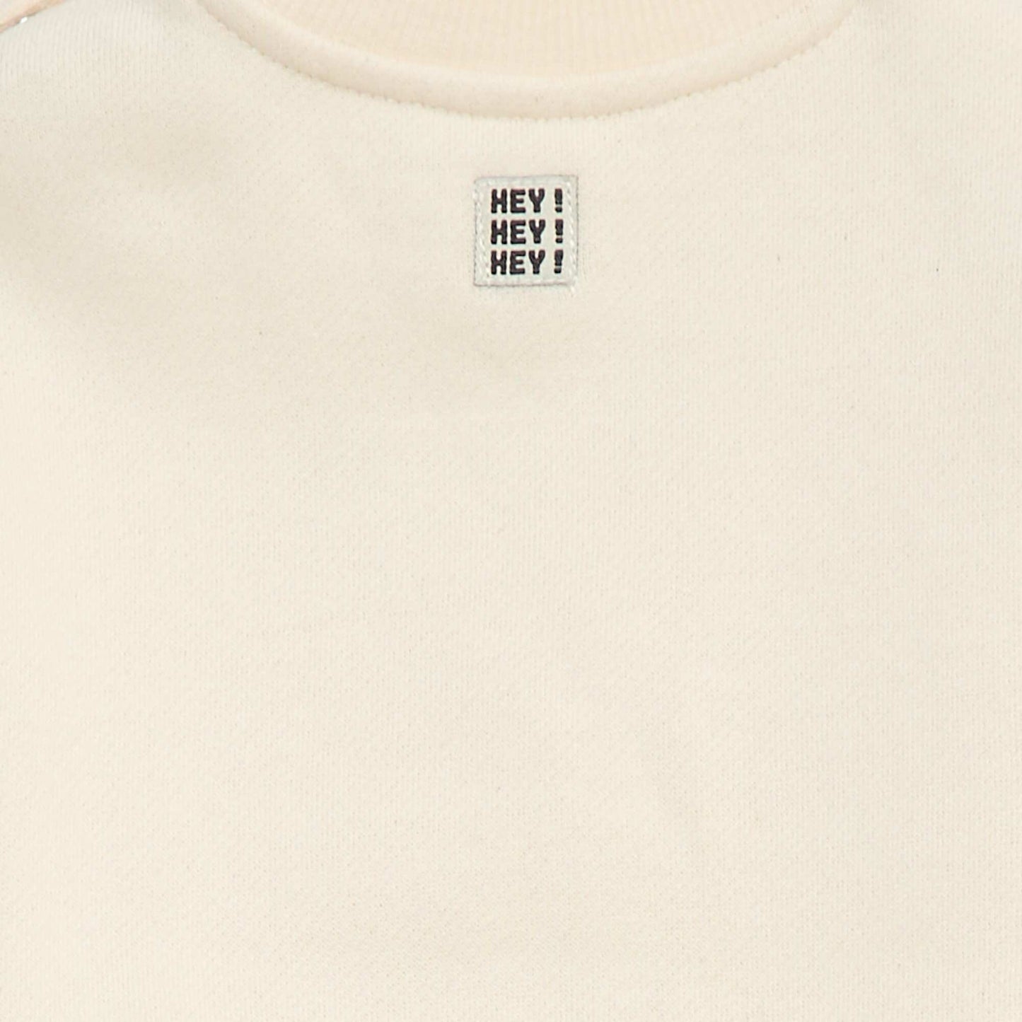 Fleece Sweatshirt with 'Cool' Embroidery BEIGE