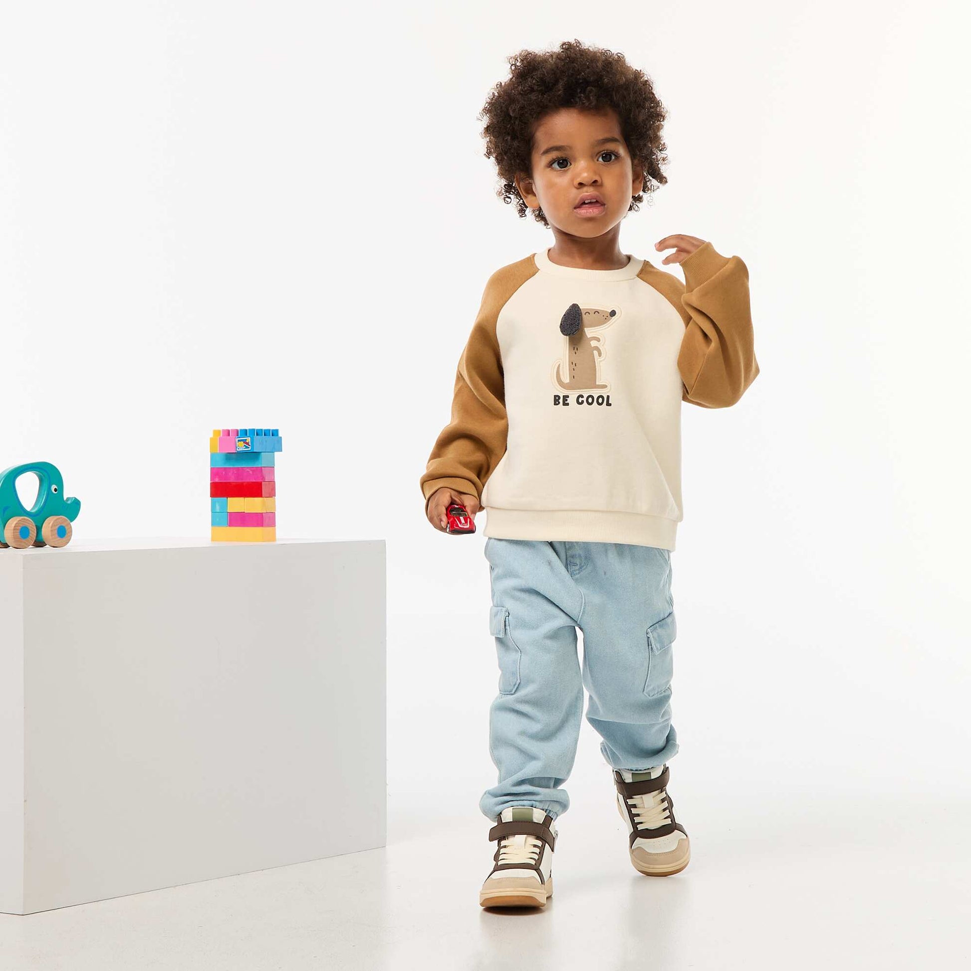 Animated Crew Neck Sweatshirt WHITE