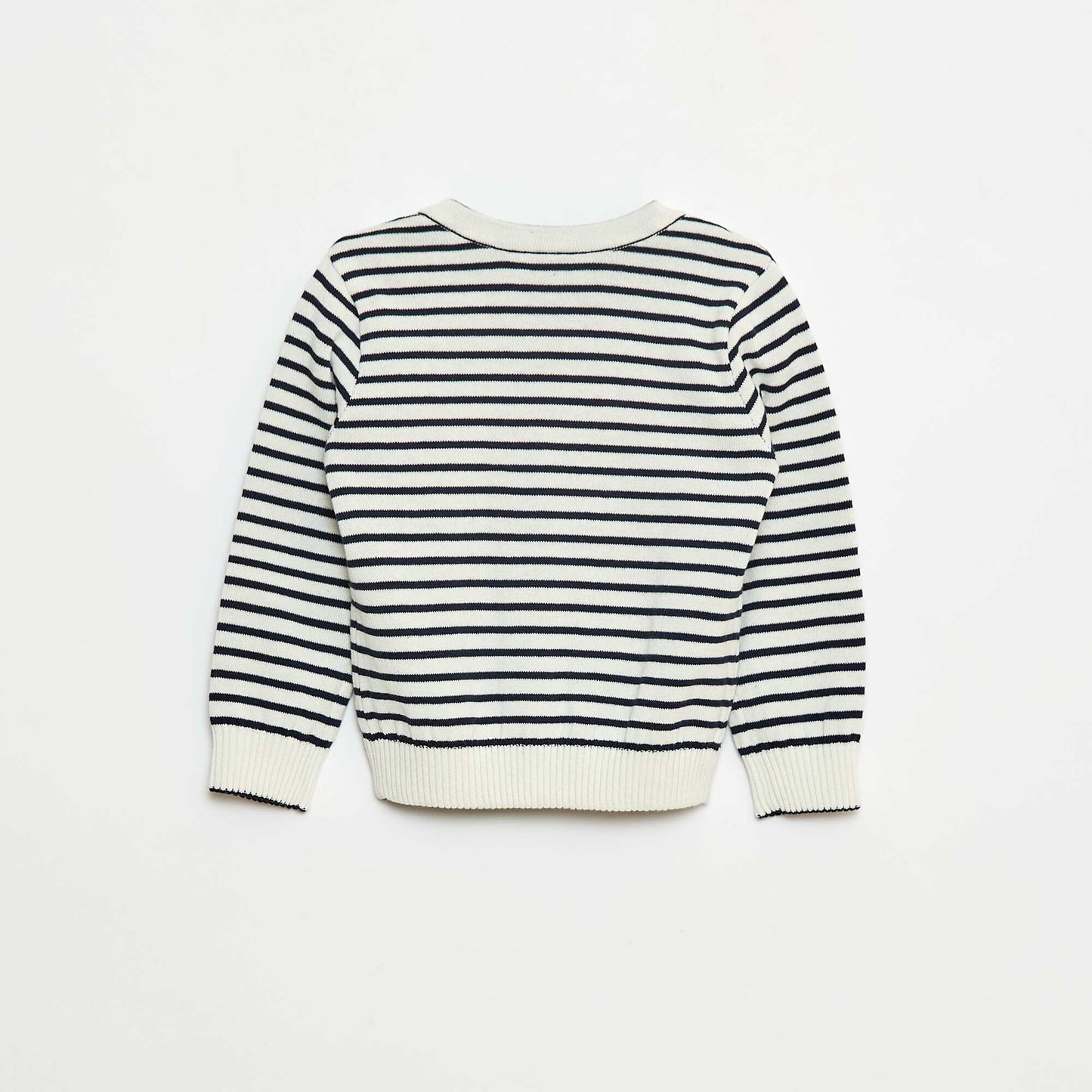 Reversible Striped Knit Cardigan BLUE