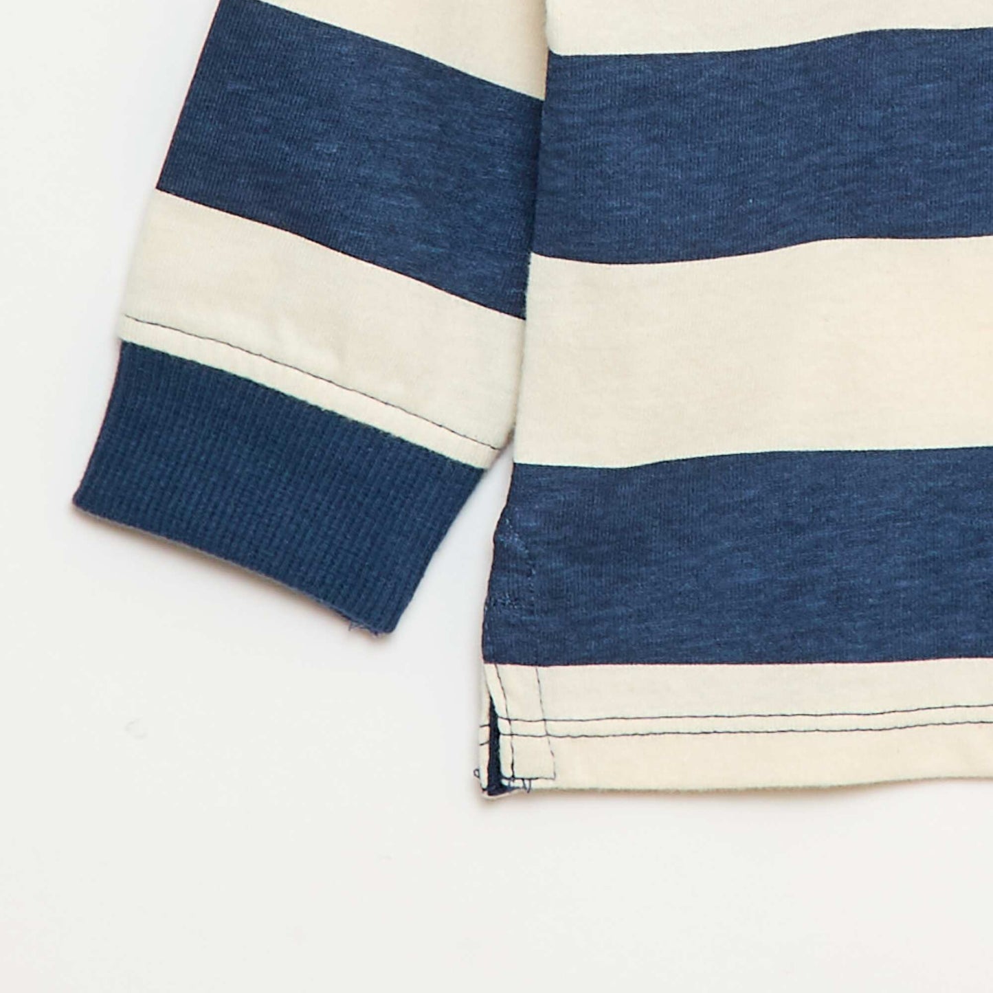 Long-Sleeved Jersey Polo Shirt WHITE