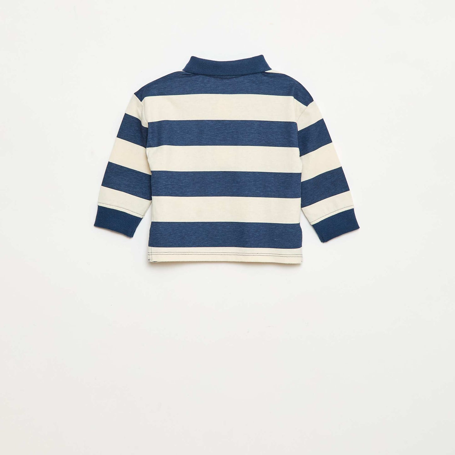 Long-Sleeved Jersey Polo Shirt WHITE