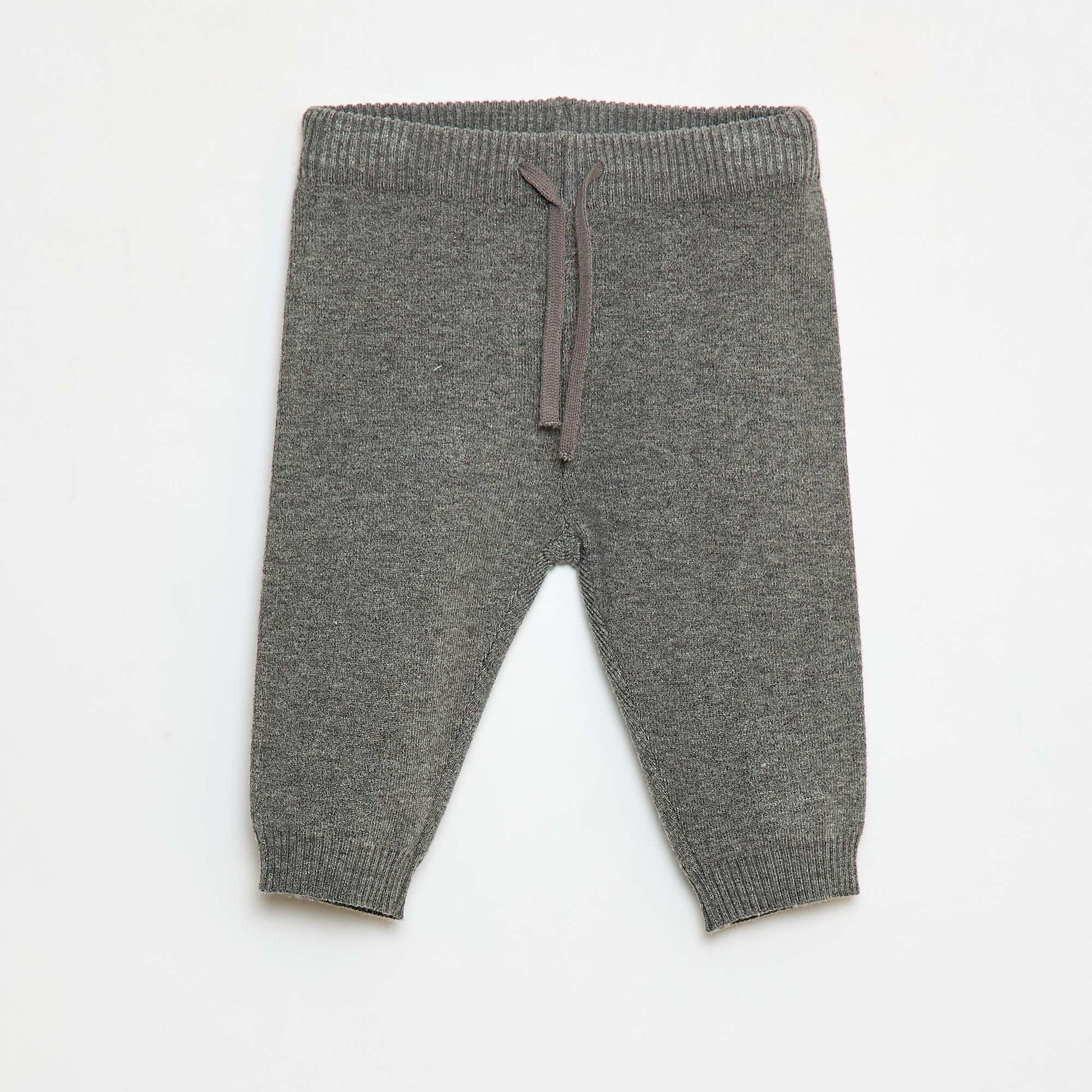 Plain Knit Pants + Socks - 2 Piece Set GREY