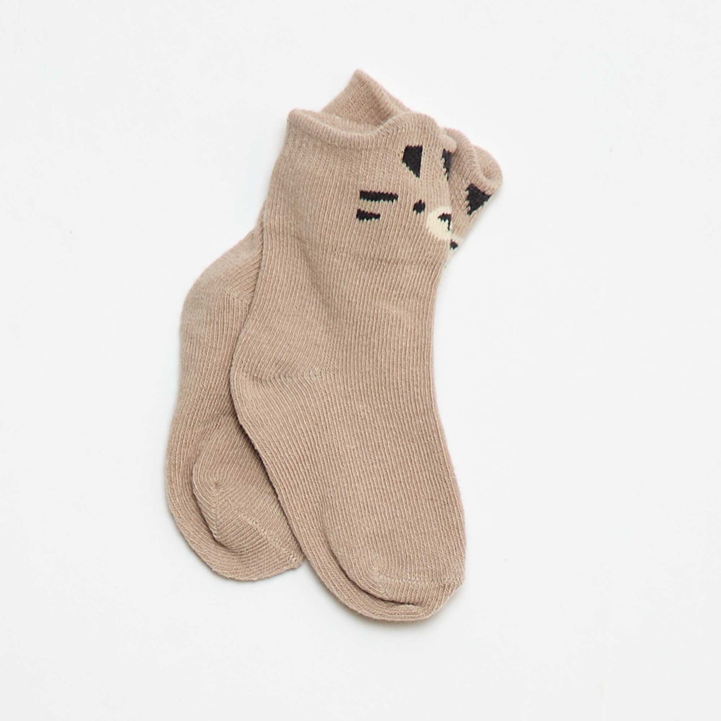 Plain Knit Pants + Socks - 2 Piece Set GREY
