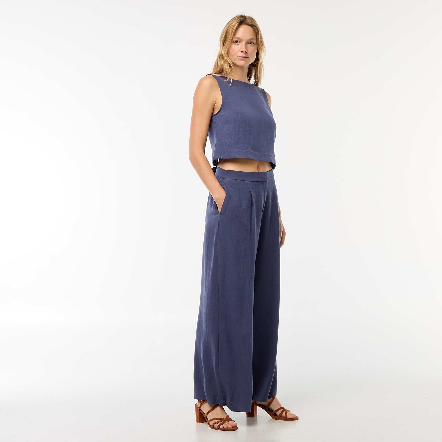 Wide-leg trousers BLUE