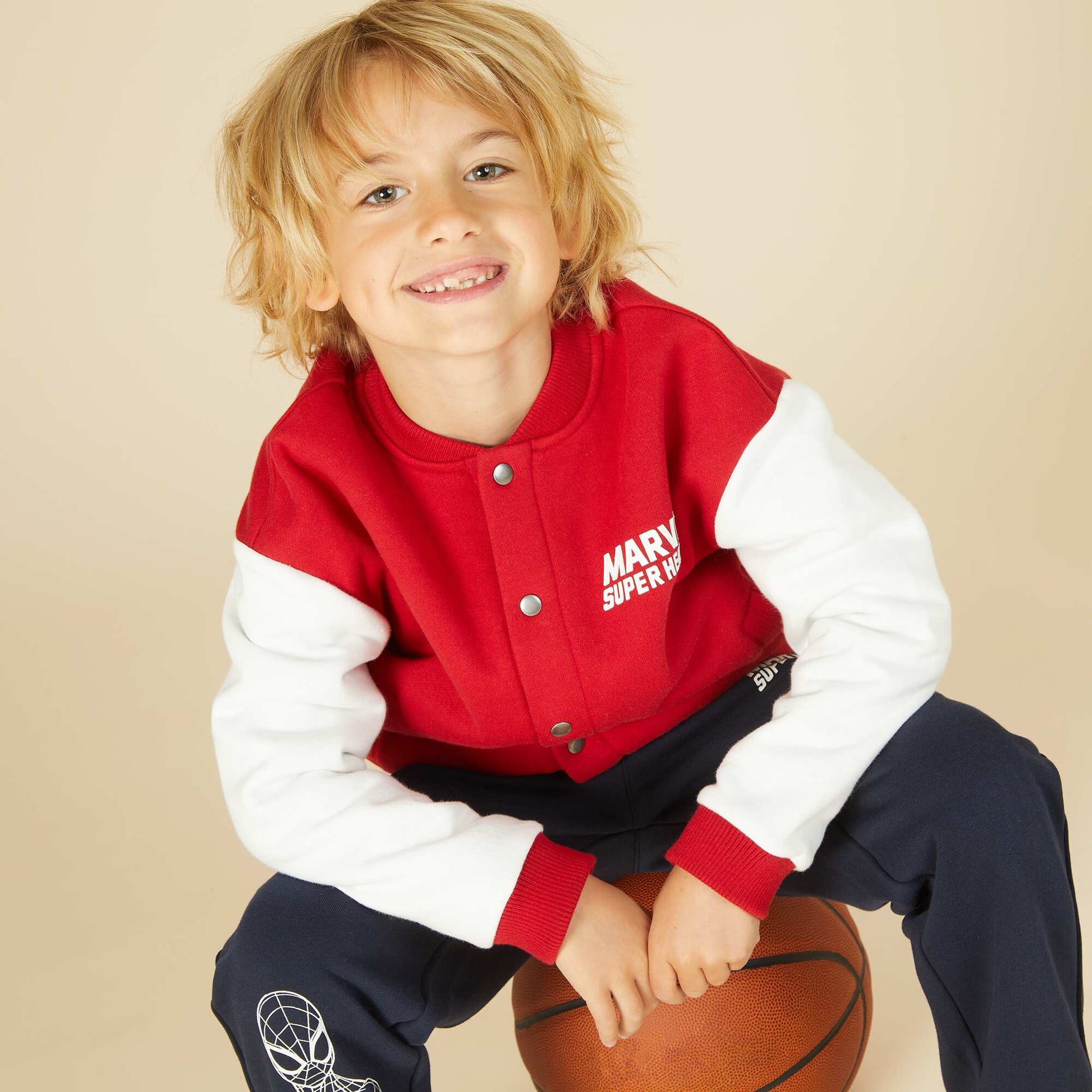 Spider-Man two-tone sweatshirt fabric jacket RED