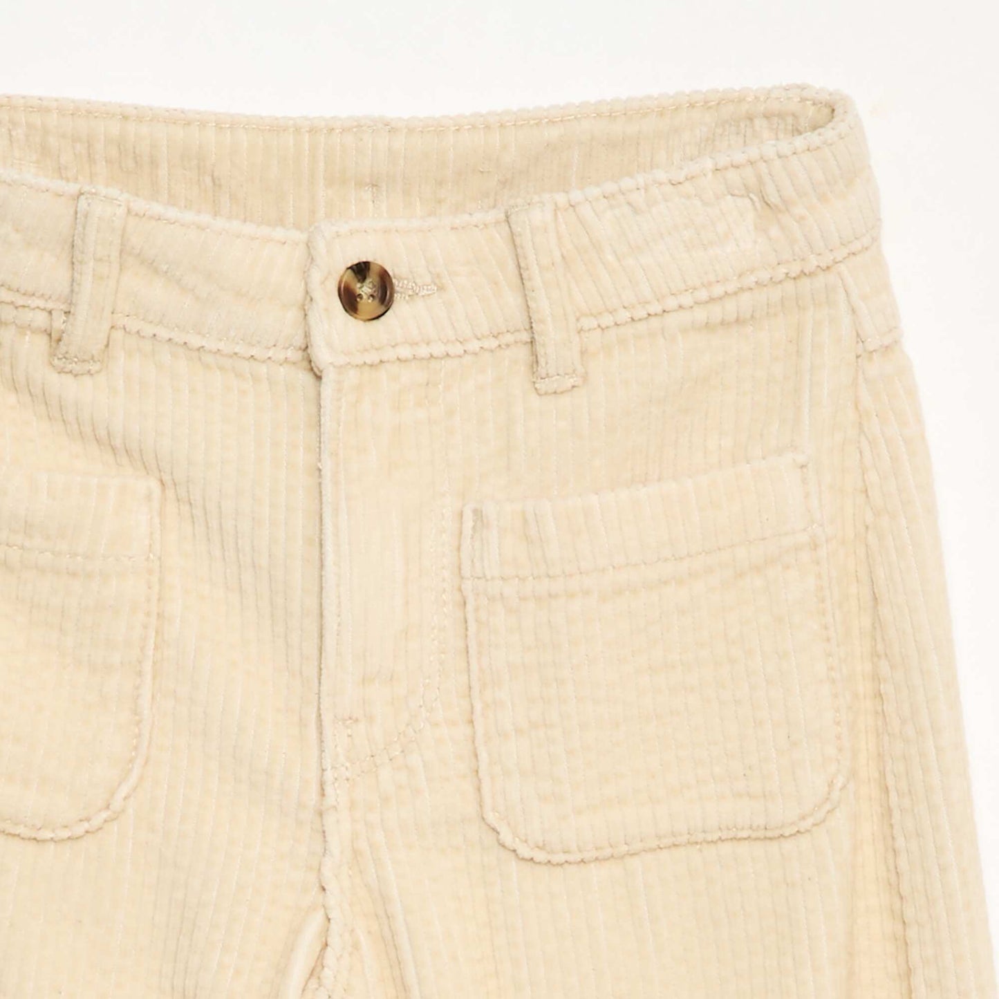 Wide-Leg Corduroy Pants WHITE