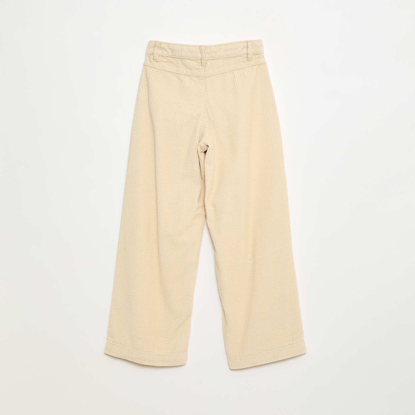 Wide-Leg Corduroy Pants WHITE