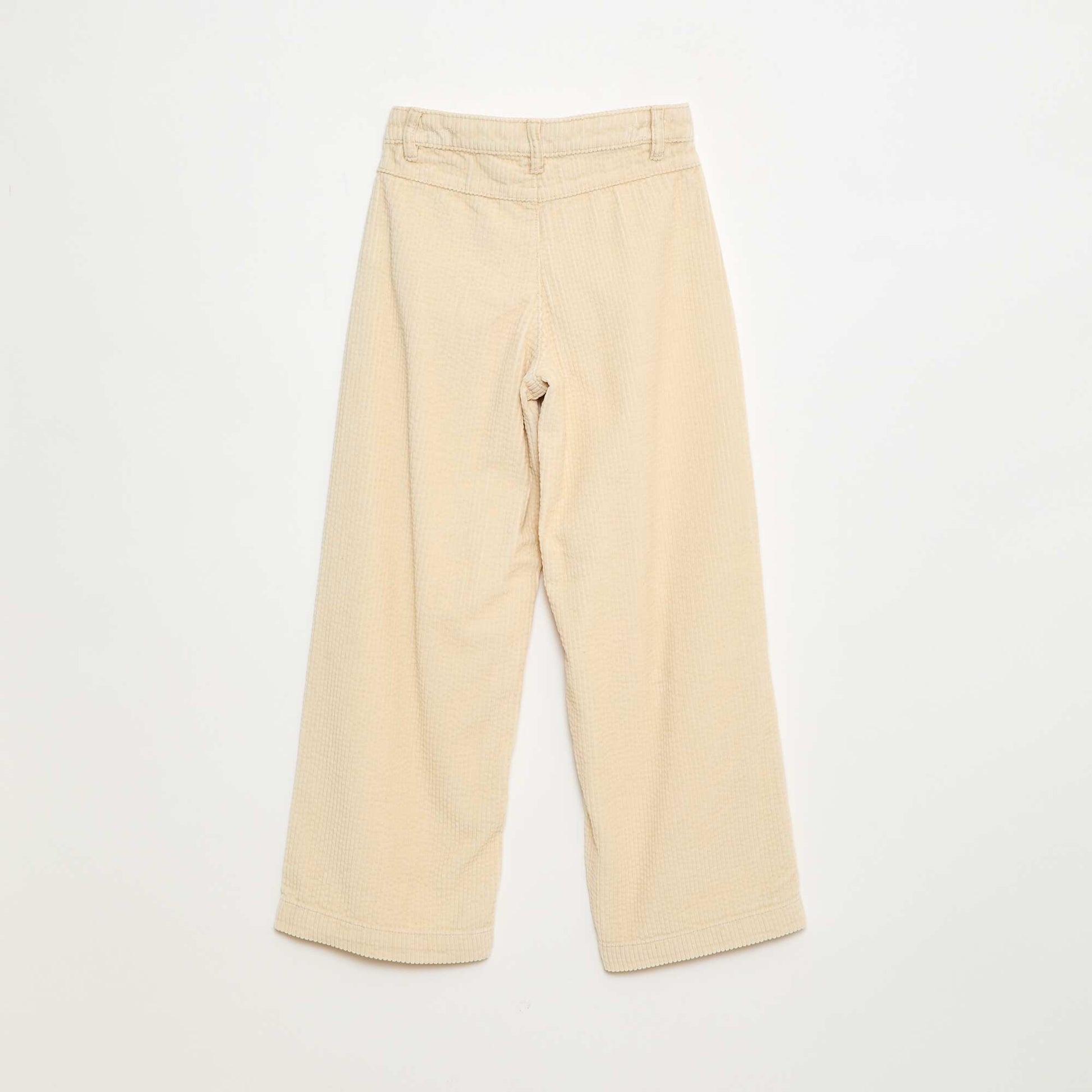Wide-Leg Corduroy Pants WHITE