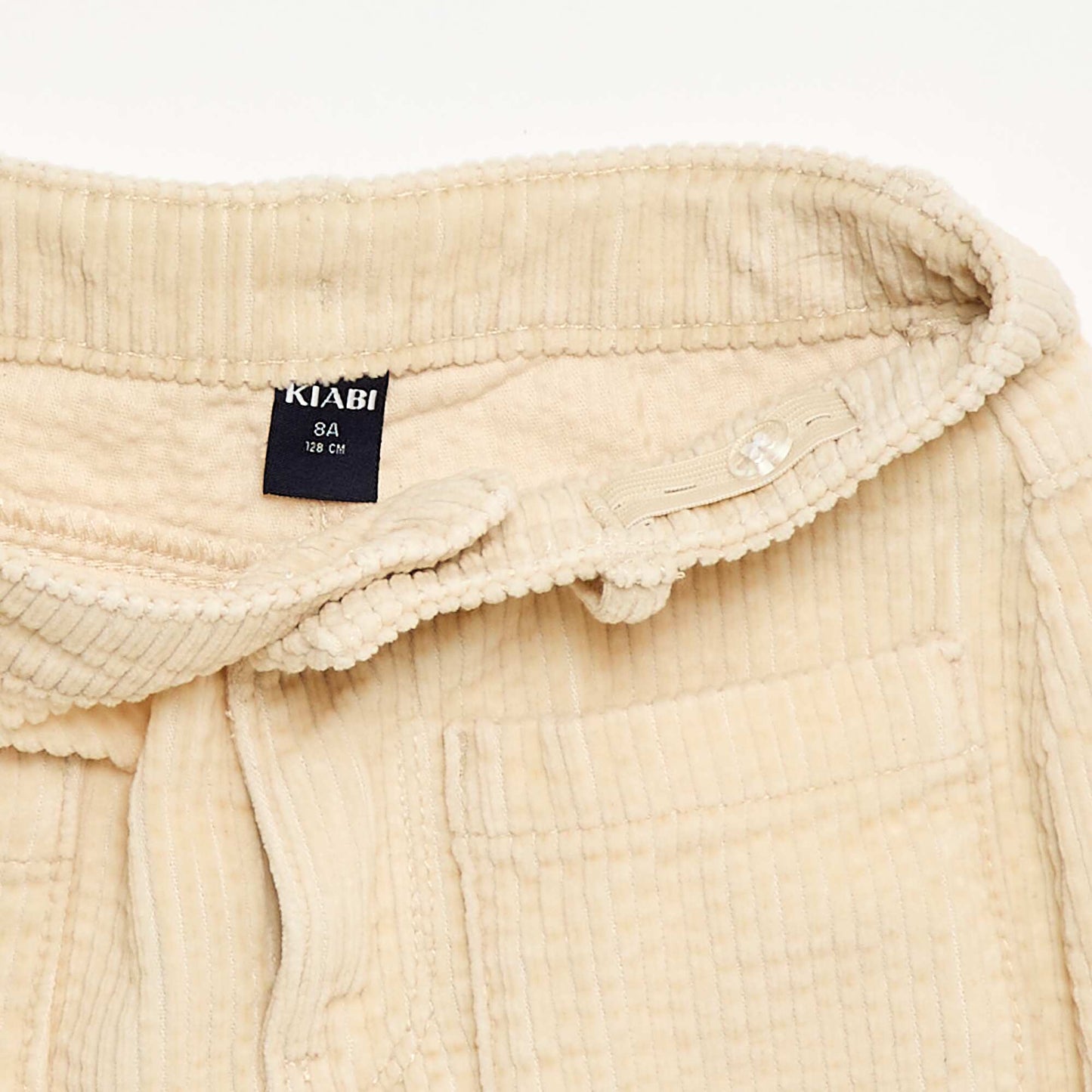 Wide-Leg Corduroy Pants WHITE