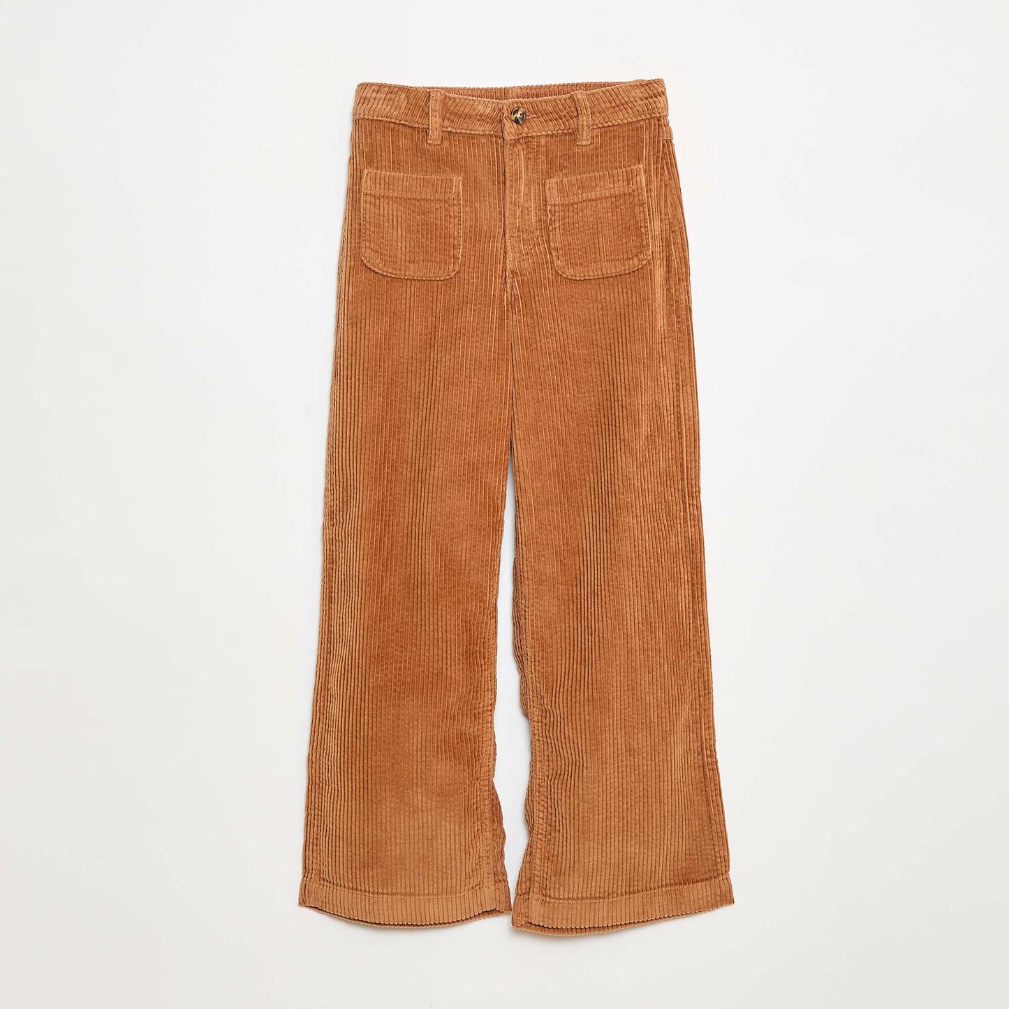 Wide-Leg Velvet Pants BROWN