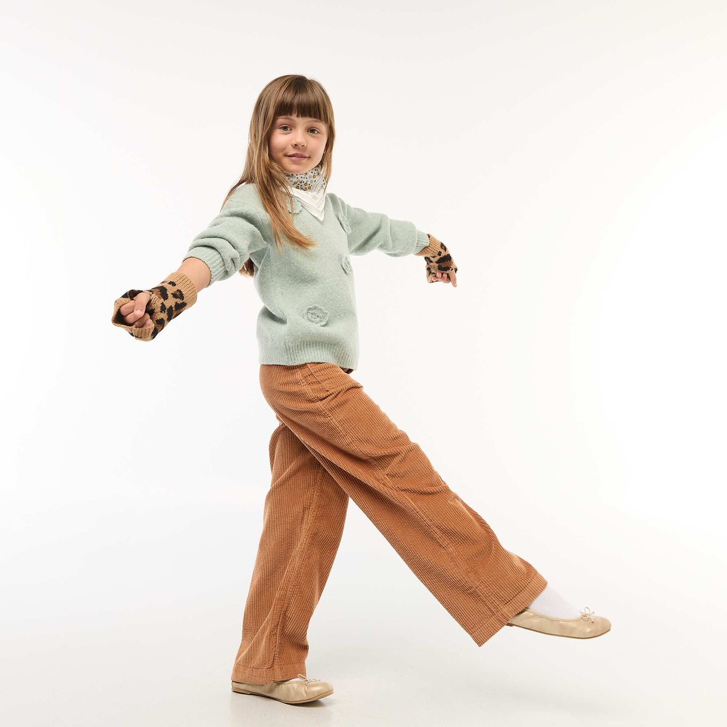 Wide-Leg Velvet Pants BROWN