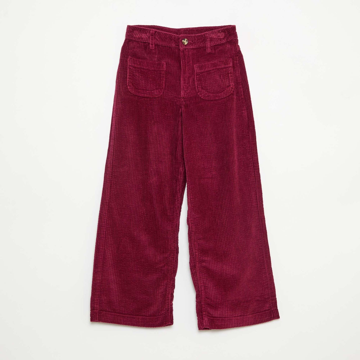 Wide-Leg Velvet Pants RED