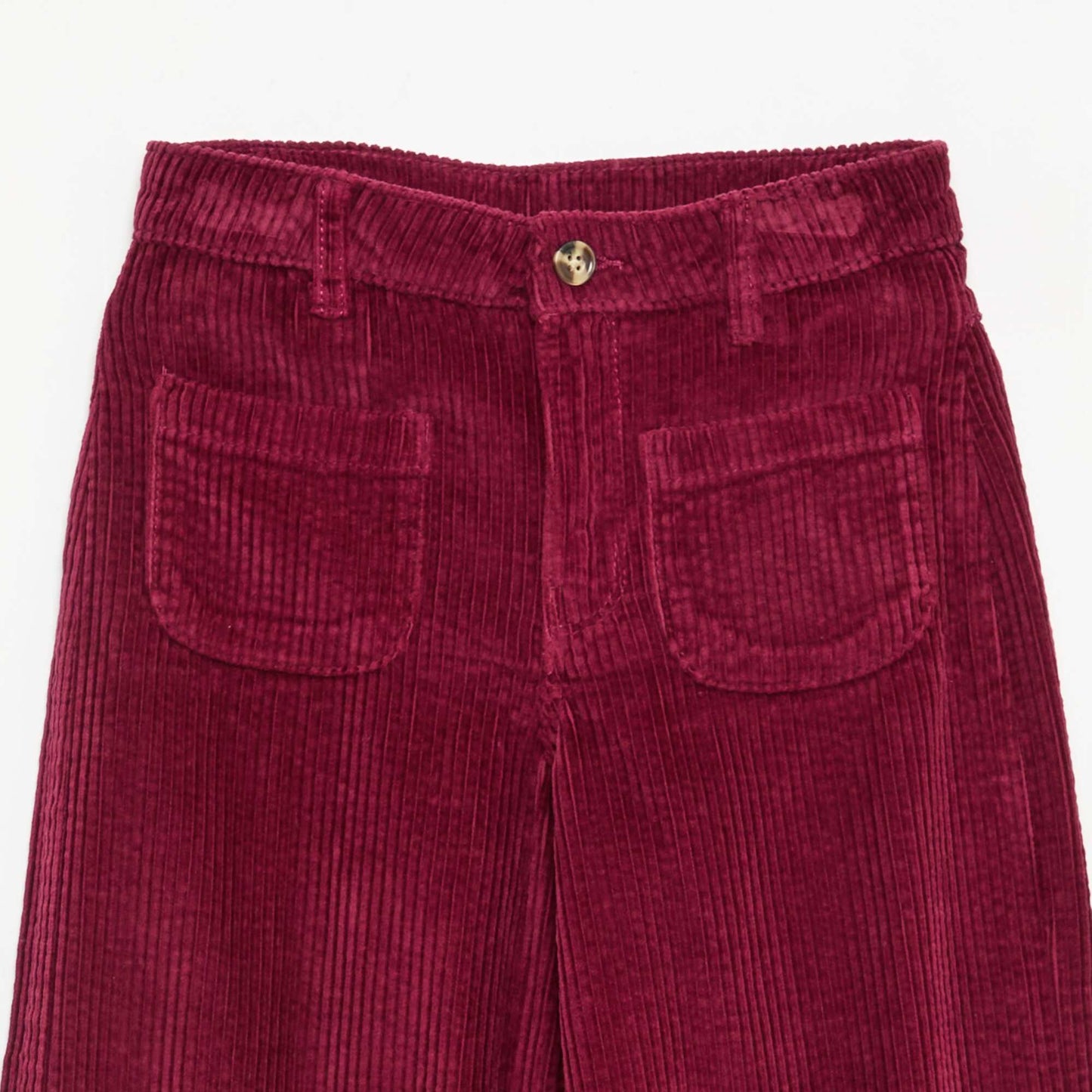Wide-Leg Velvet Pants RED