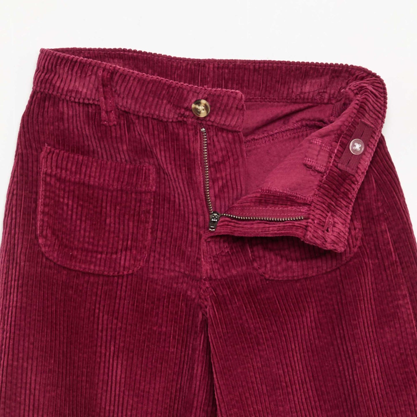 Wide-Leg Velvet Pants RED