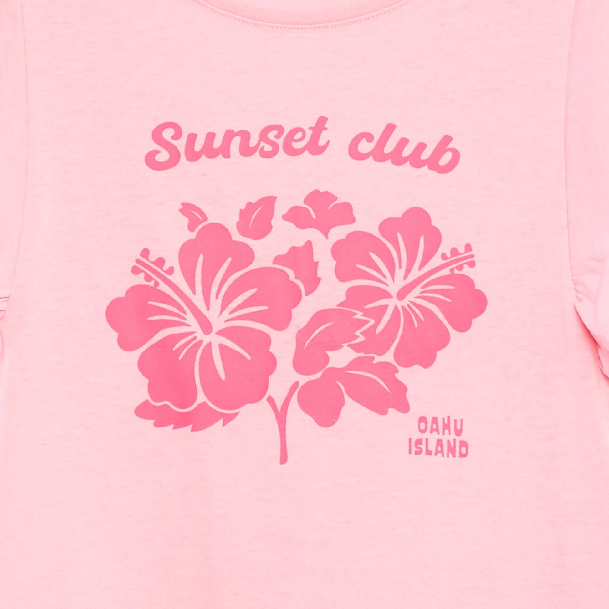 Jersey T-shirt with a print on the front and back and ruffled sleeves PINK