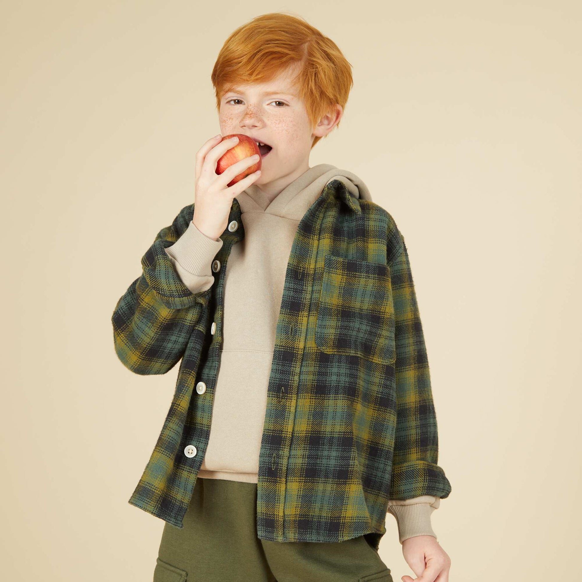 Flannel Check Shirt GREEN