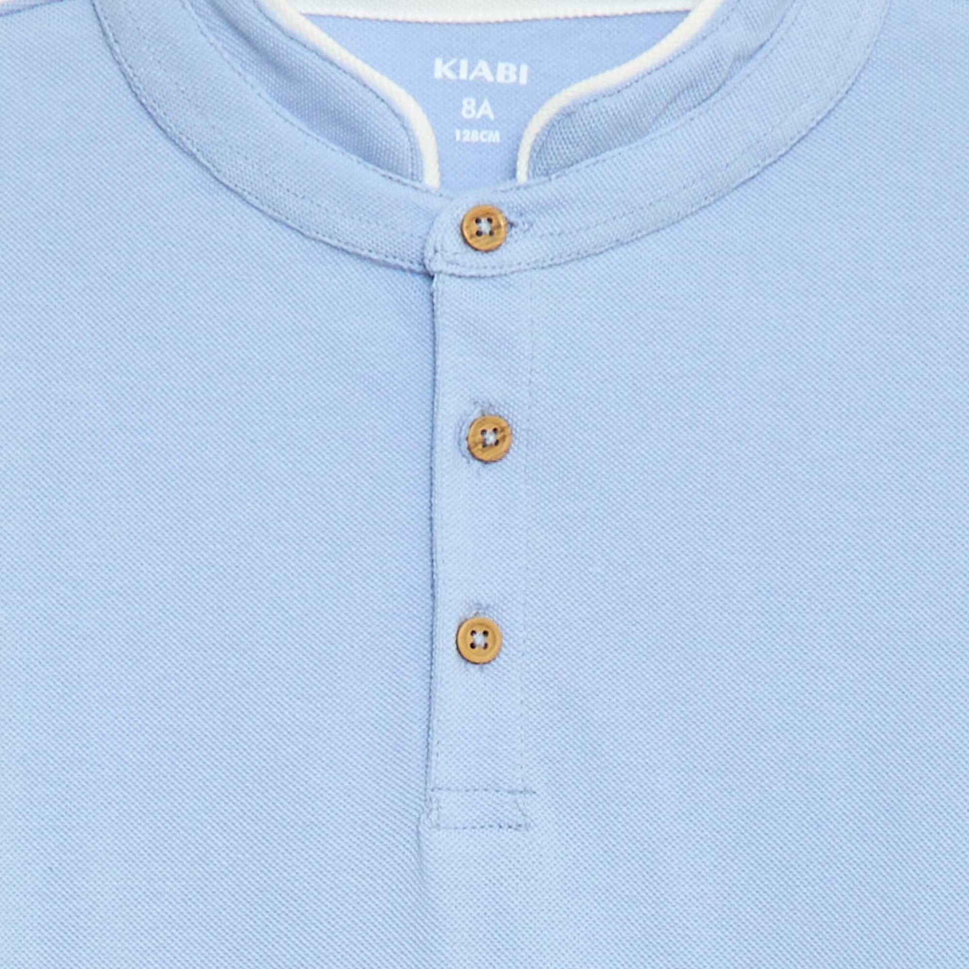 Piqué Knit T-Shirt BLUE