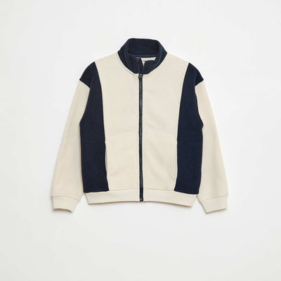 Loose Fleece Sweatshirt BEIGE