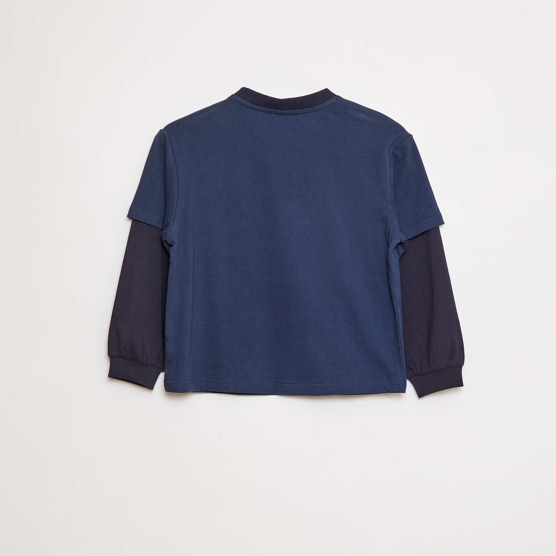 T-shirt with double sleeves BLUE