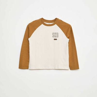 Raglan-sleeved T-shirt YELLOW