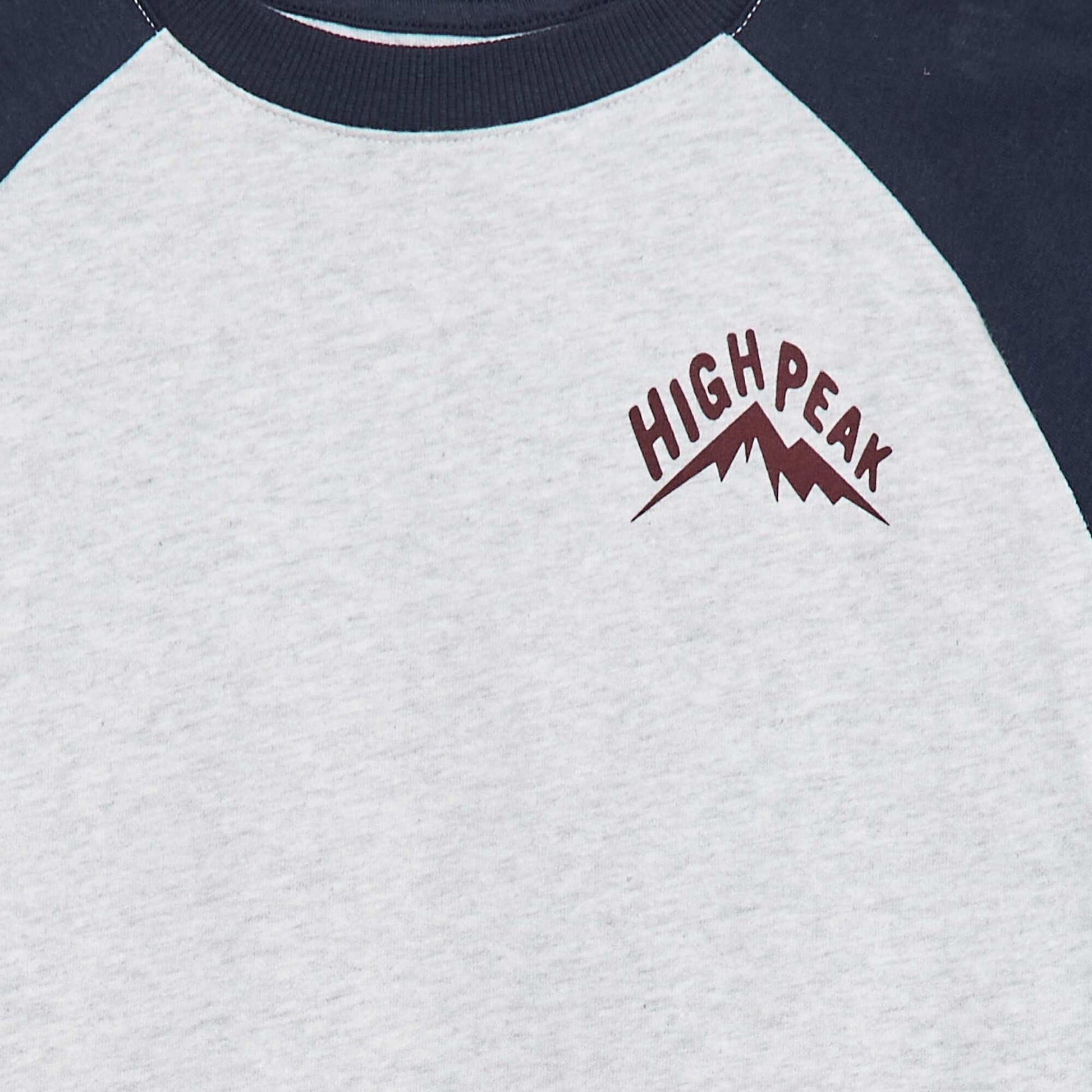 Raglan-sleeved T-shirt BLUE
