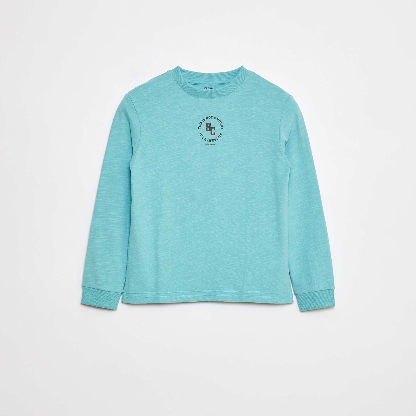 Loose Skate Print T-Shirt BLUE