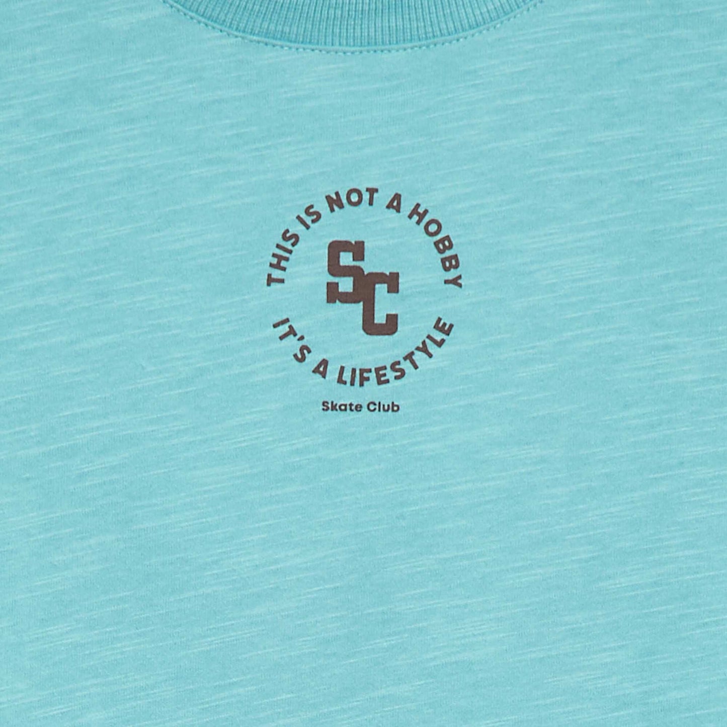 Loose Skate Print T-Shirt BLUE