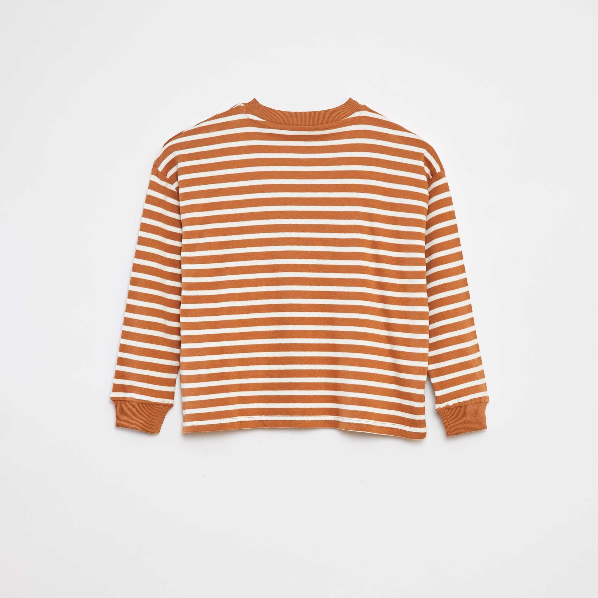Striped Long-Sleeve T-Shirt BEIGE