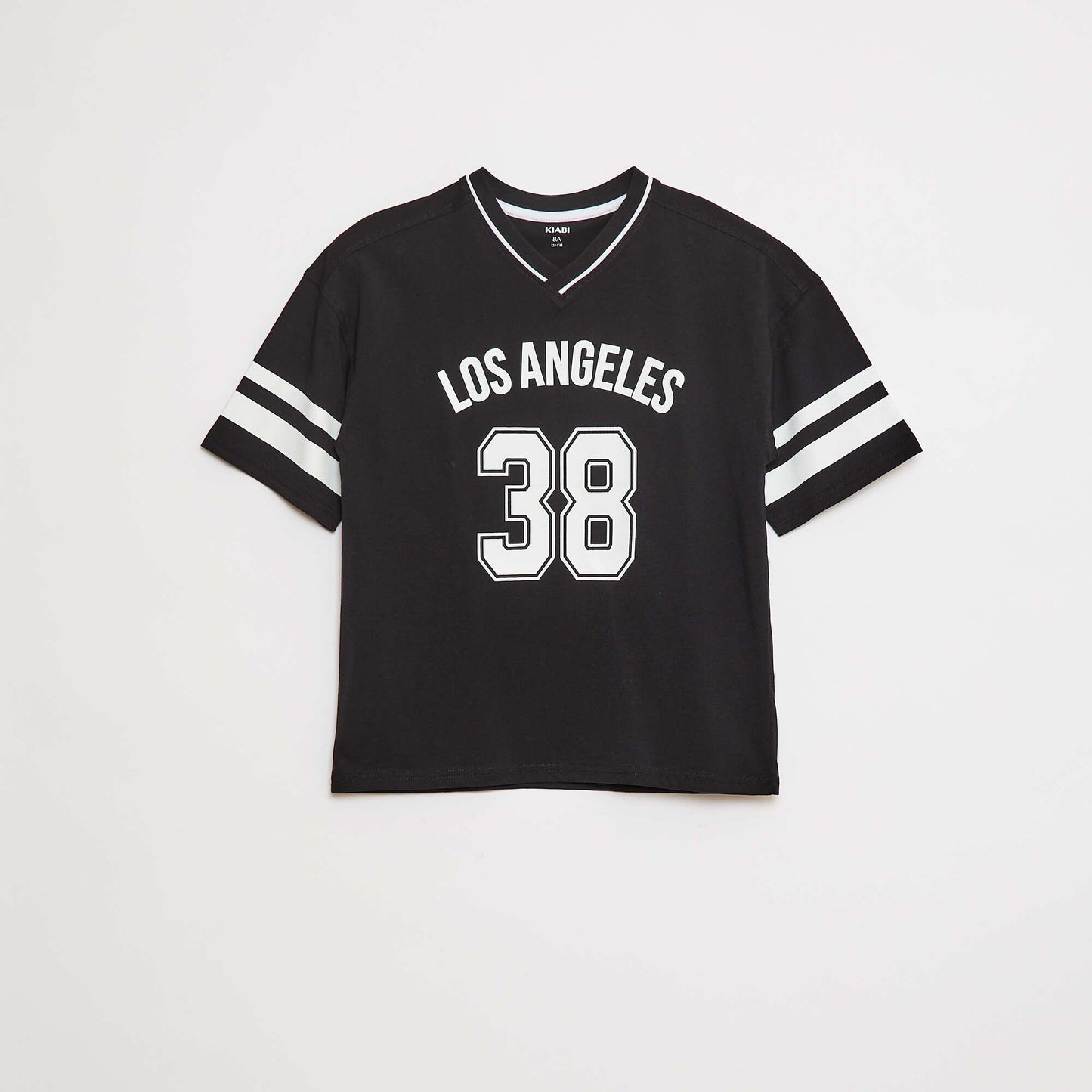 Baseball style T-shirt BLACK
