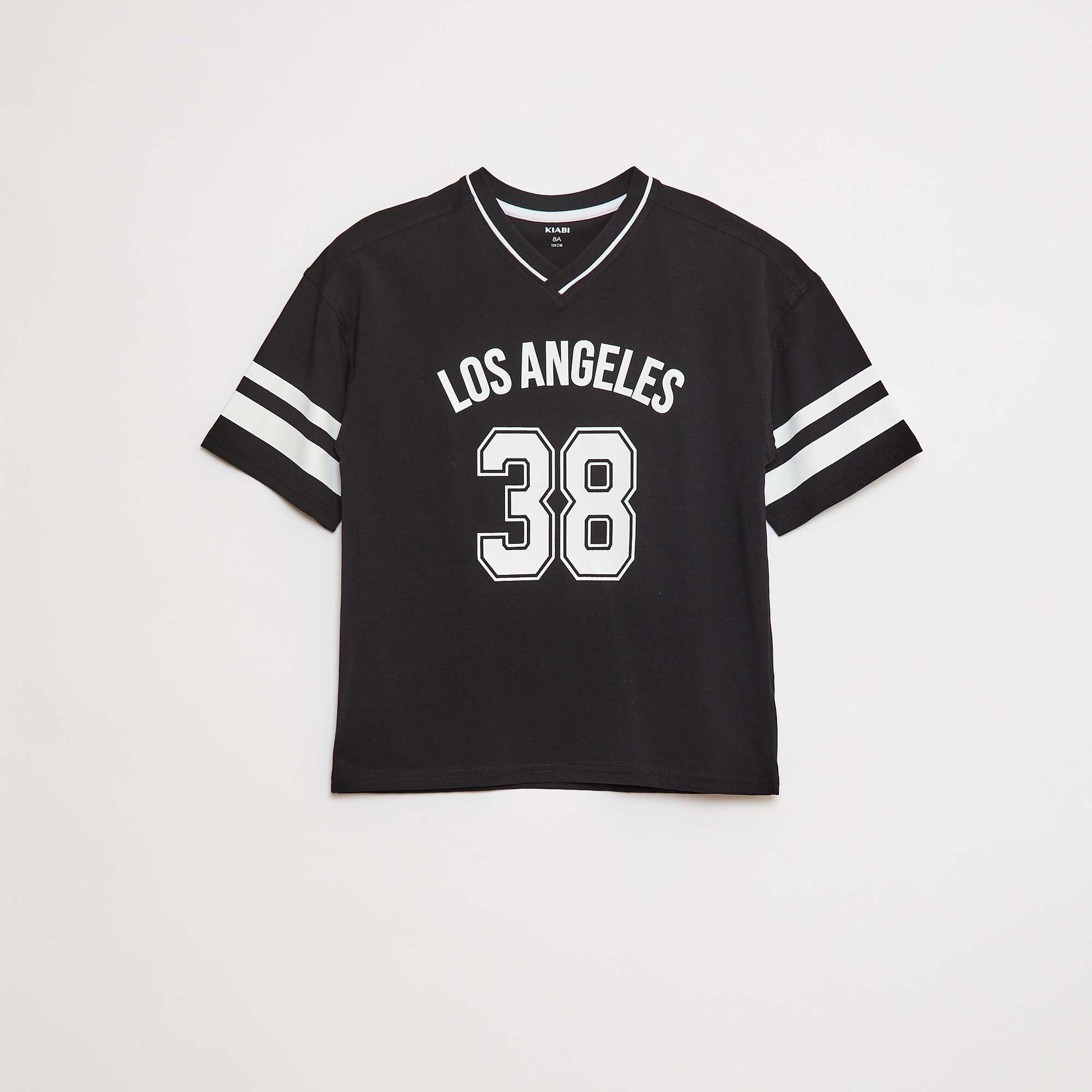 Baseball style T-shirt BLACK