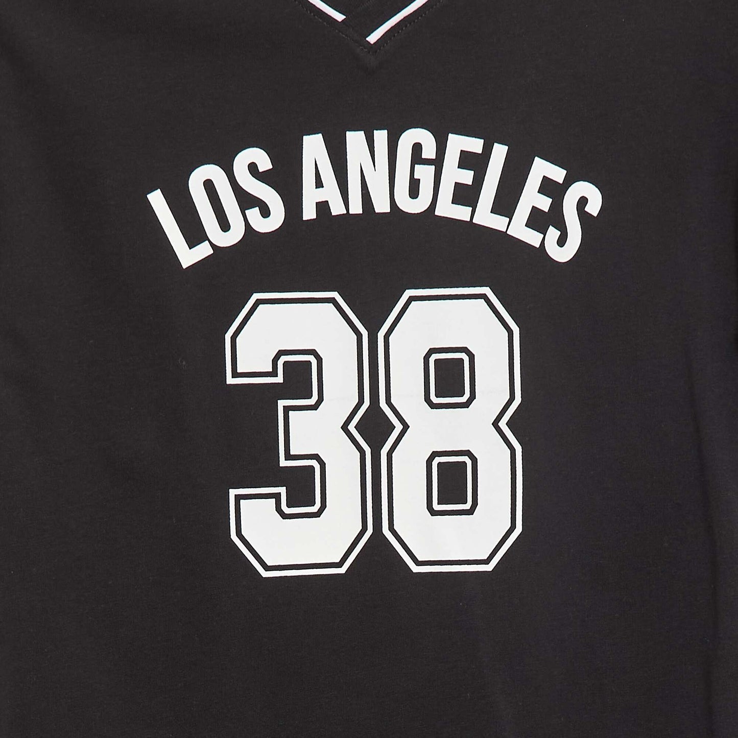 Baseball style T-shirt BLACK