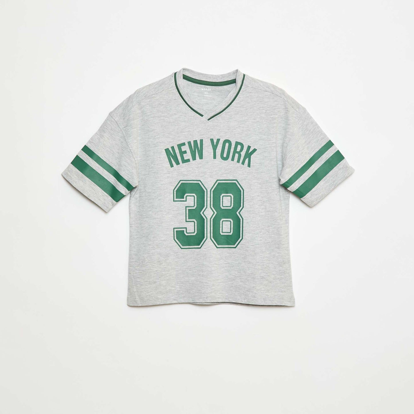 Baseball style T-shirt GREY