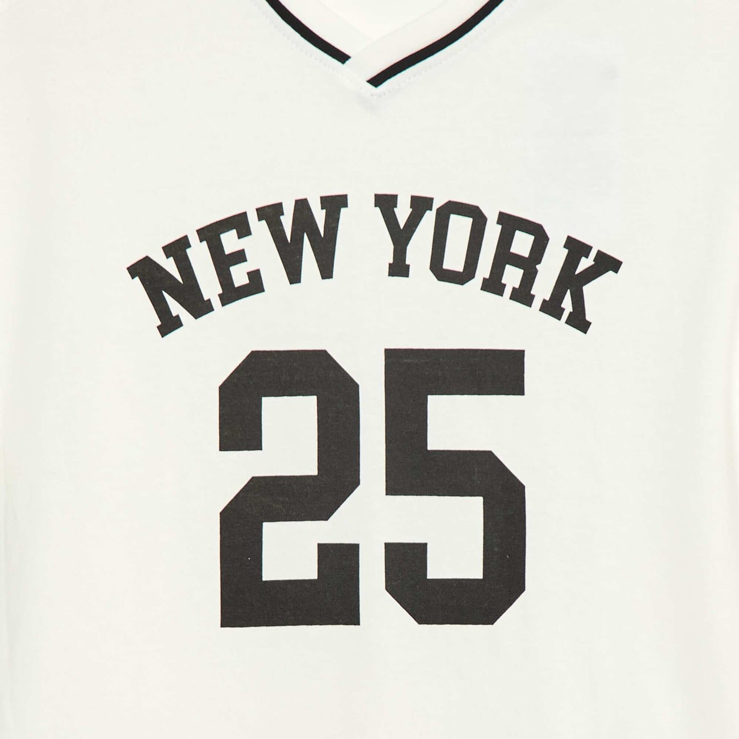 Baseball style T-shirt WHITE