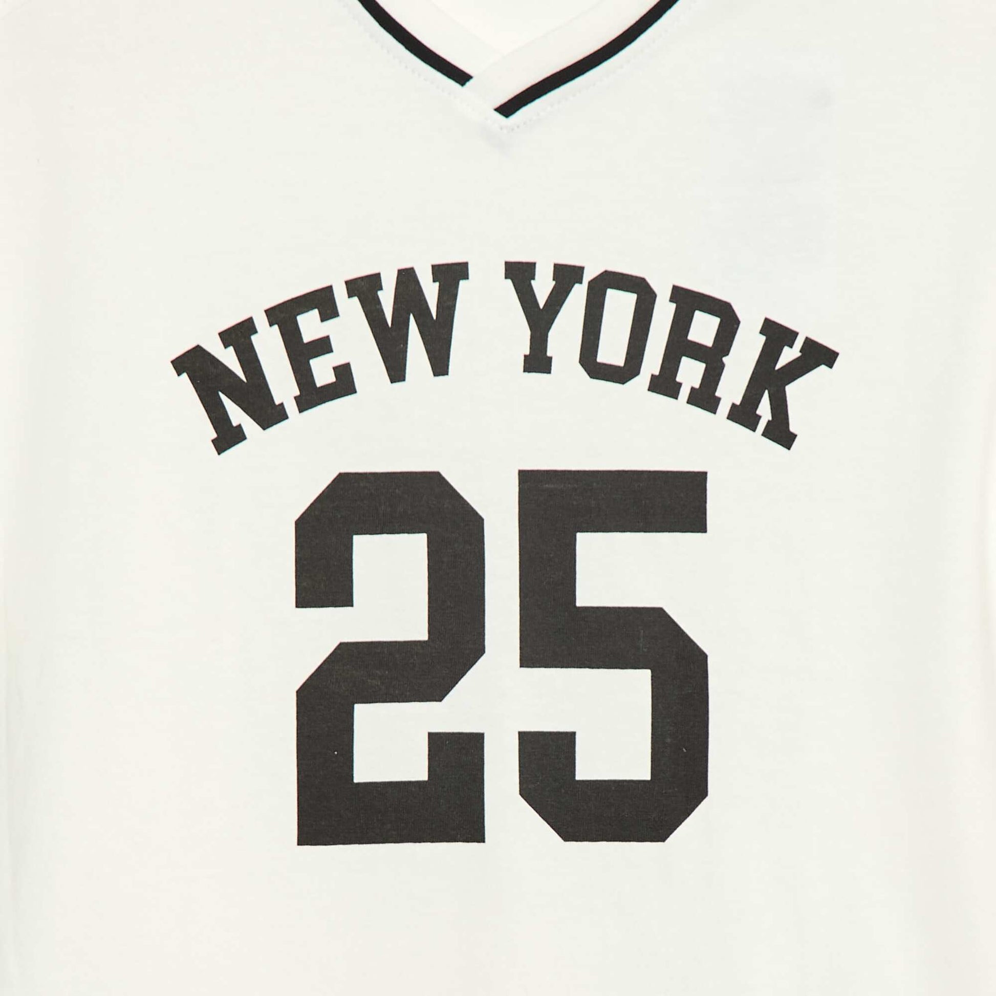 Baseball style T-shirt WHITE