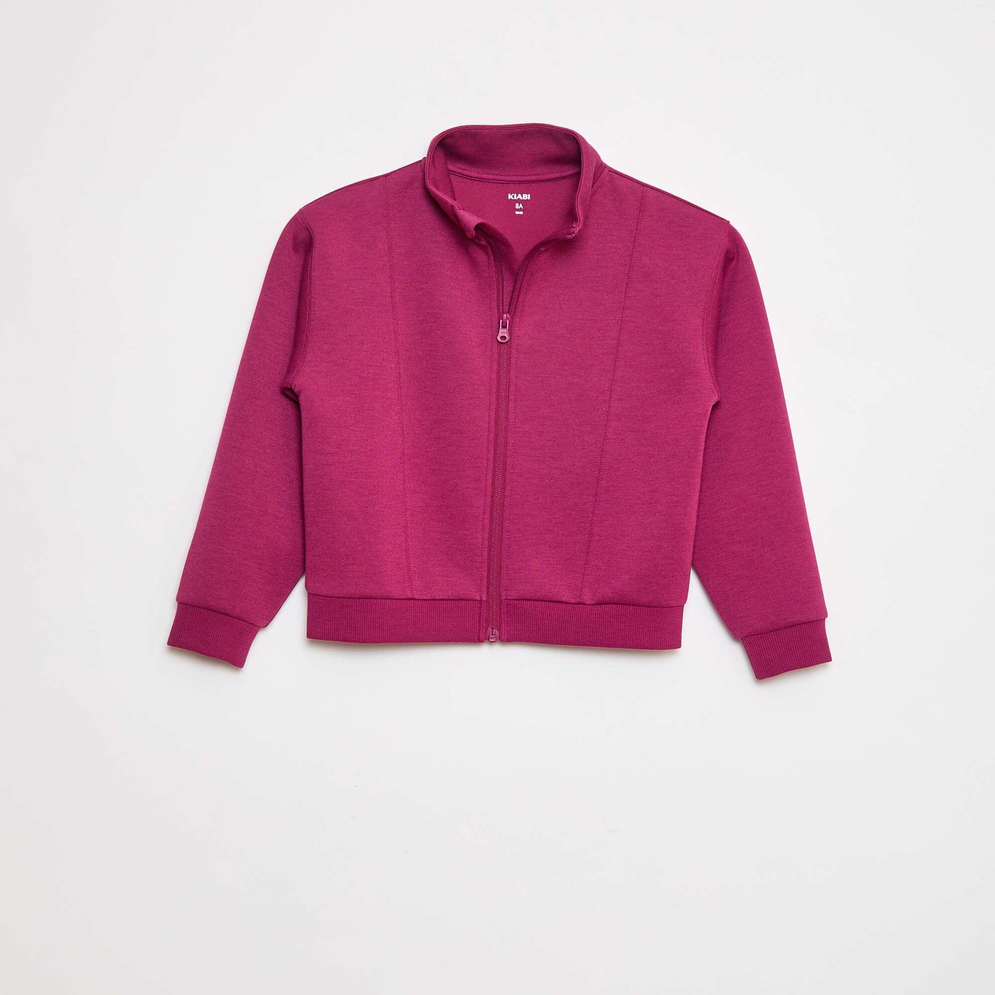 Zip-up high-neck sweatshirt PINK