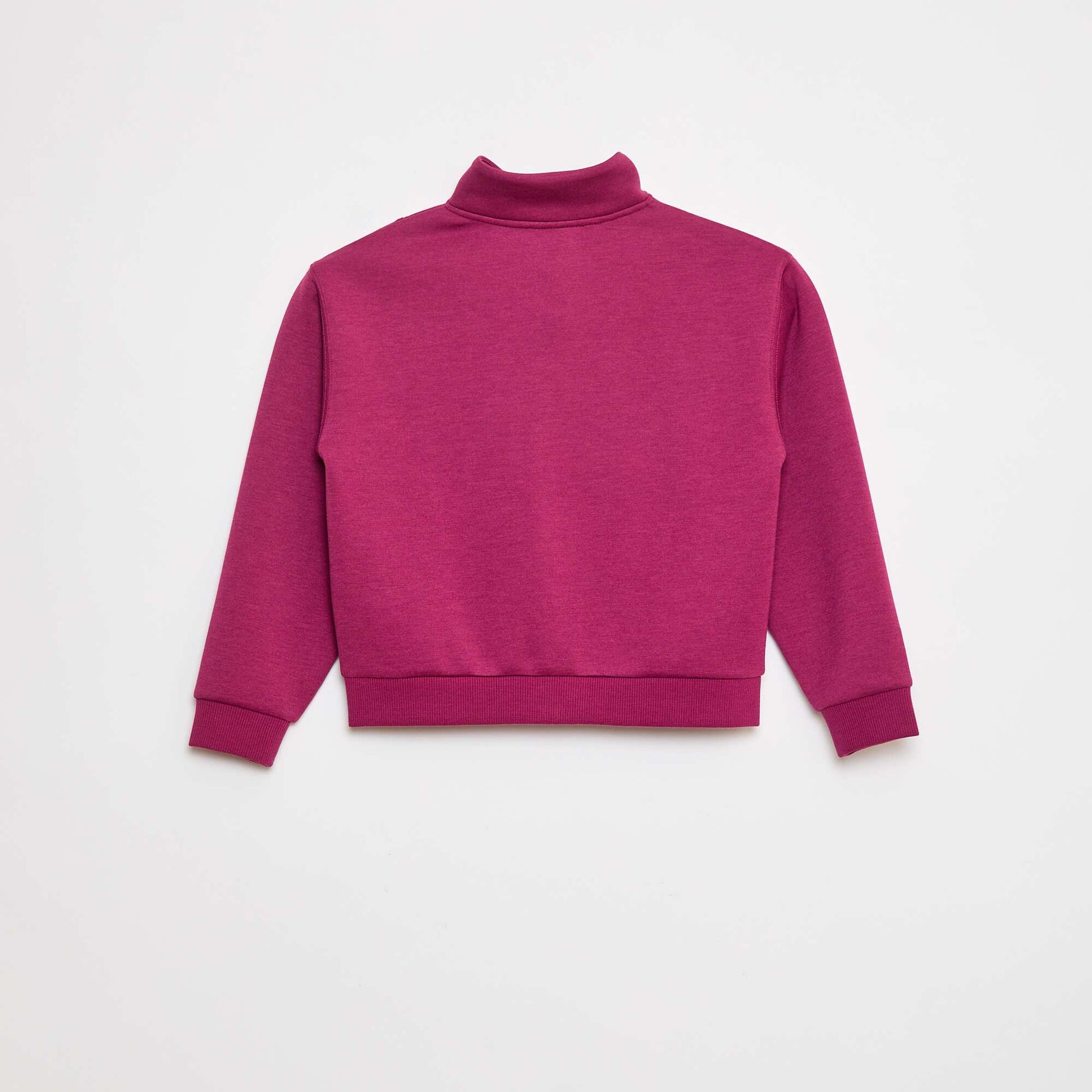 Zip-up high-neck sweatshirt PINK