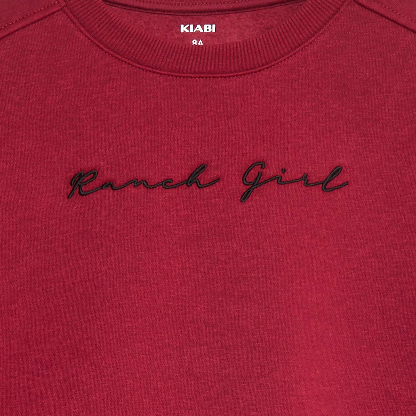 Sweatshirt with embroidery and fringing on the sleeves RED
