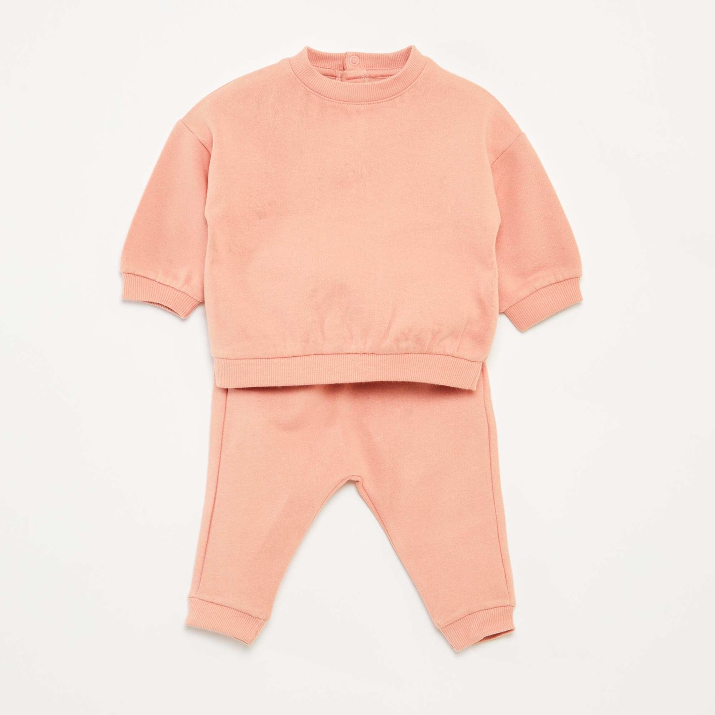 Sweatshirt fabric sweater + trousers set - 2-piece set PINK