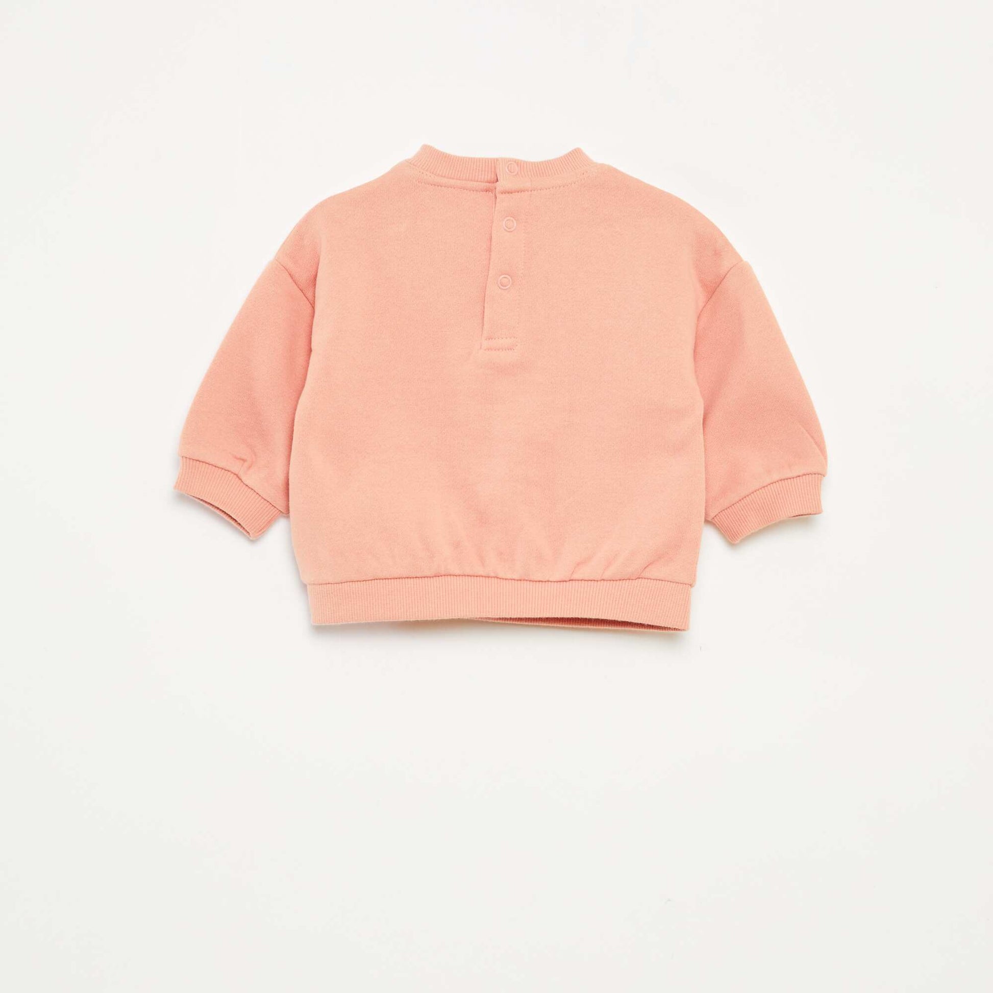 Sweatshirt fabric sweater + trousers set - 2-piece set PINK