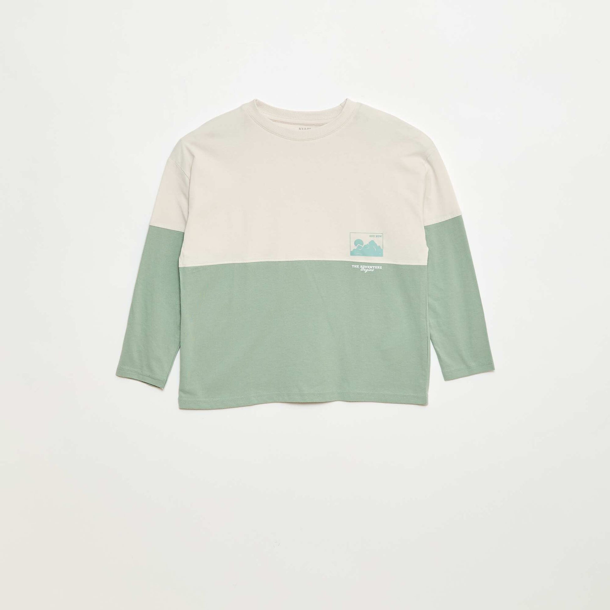 Colorblock Long-Sleeve Jersey T-Shirt GREEN
