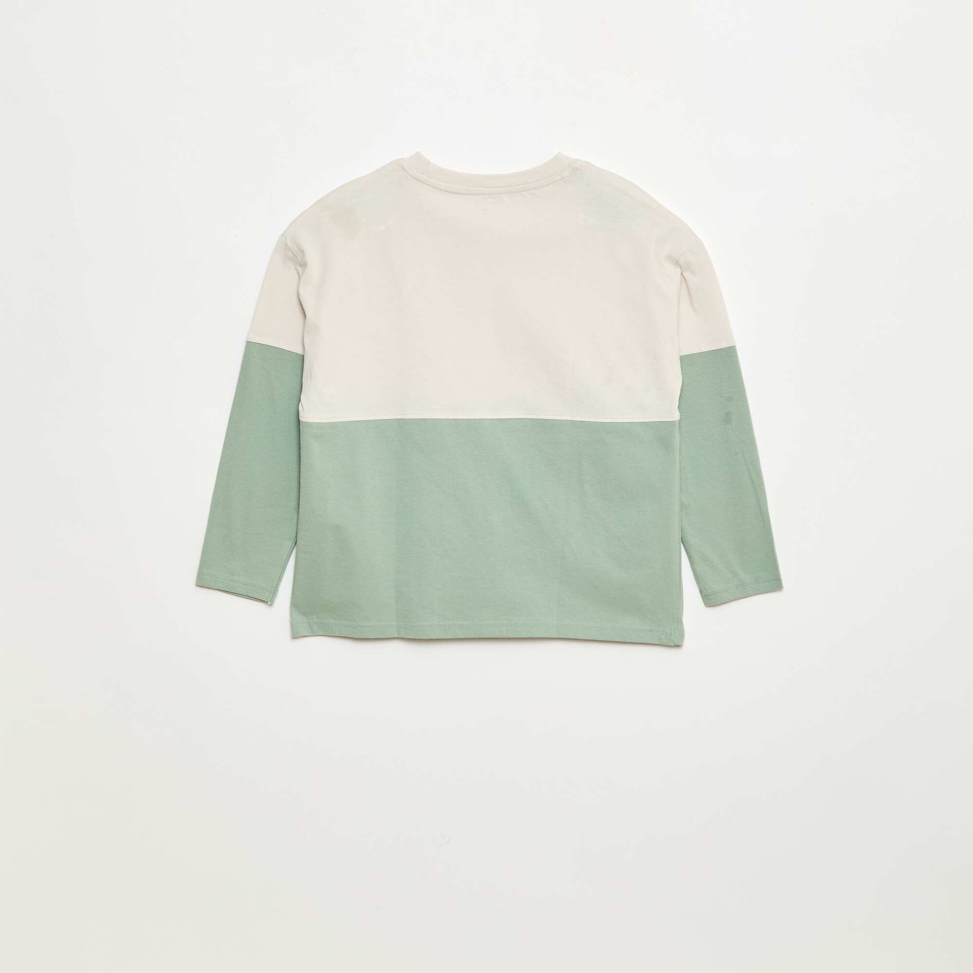 Colorblock Long-Sleeve Jersey T-Shirt GREEN