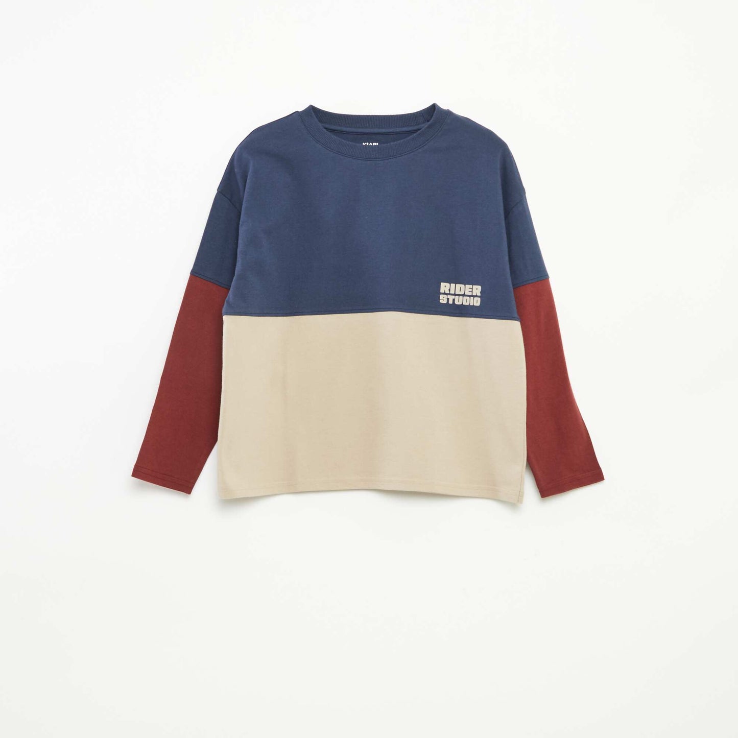 Colorblock Long-Sleeve Jersey T-Shirt BLUE