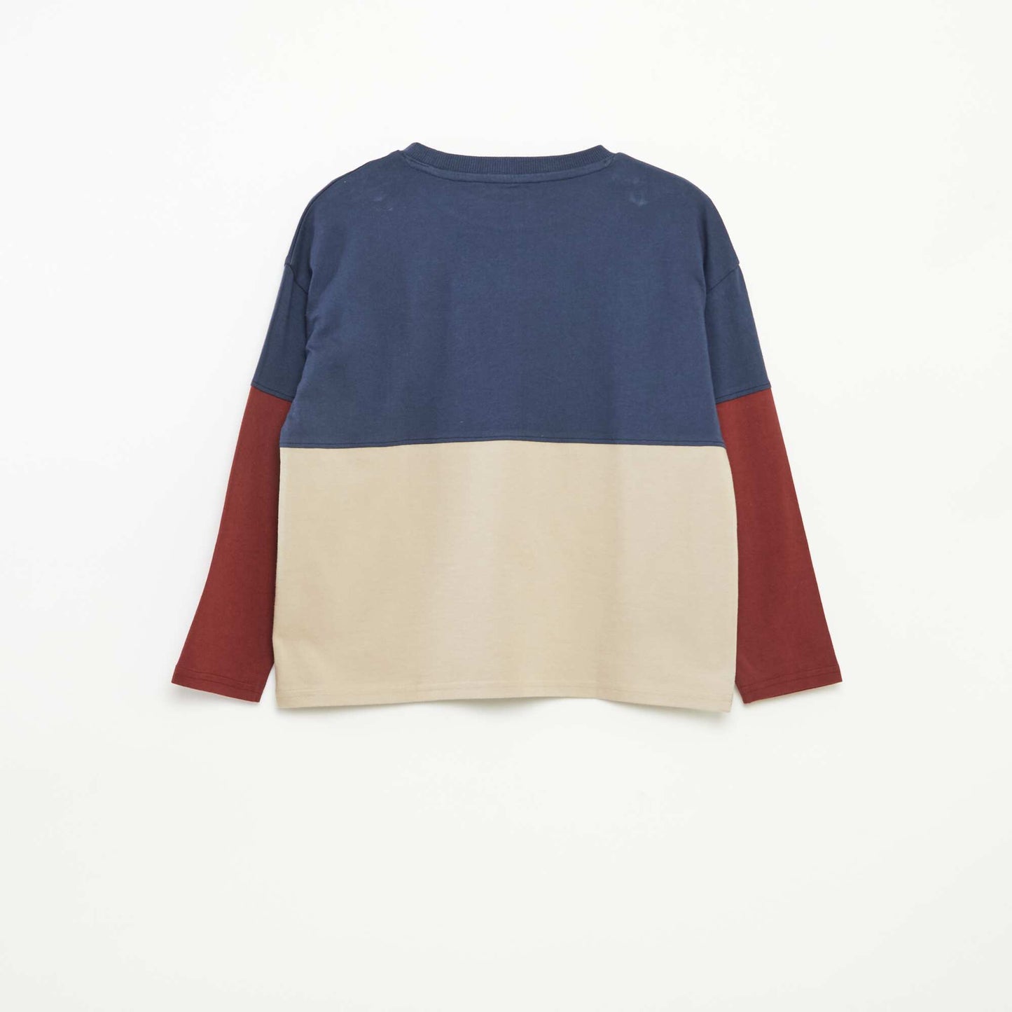 Colorblock Long-Sleeve Jersey T-Shirt BLUE