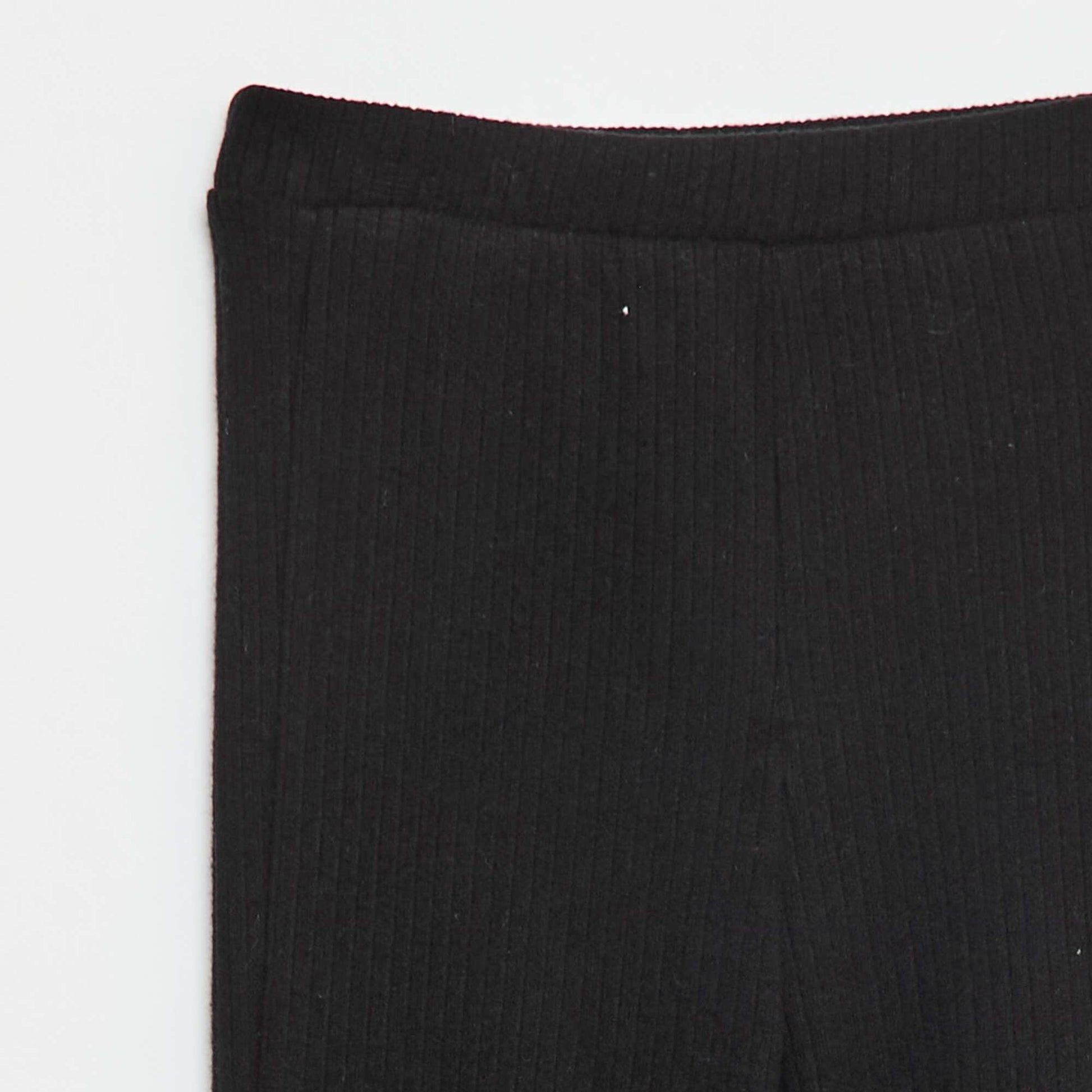 Solid cotton flare trousers BLACK