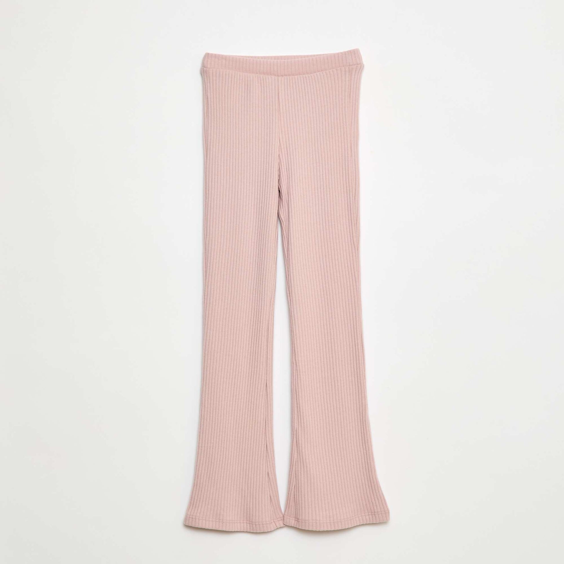 Plain cotton flare trousers PURPLE