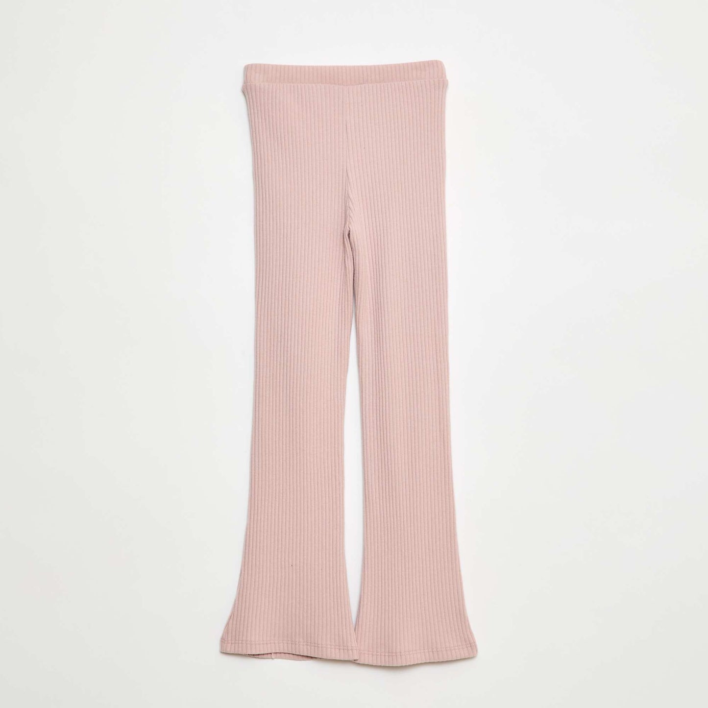 Plain cotton flare trousers PURPLE