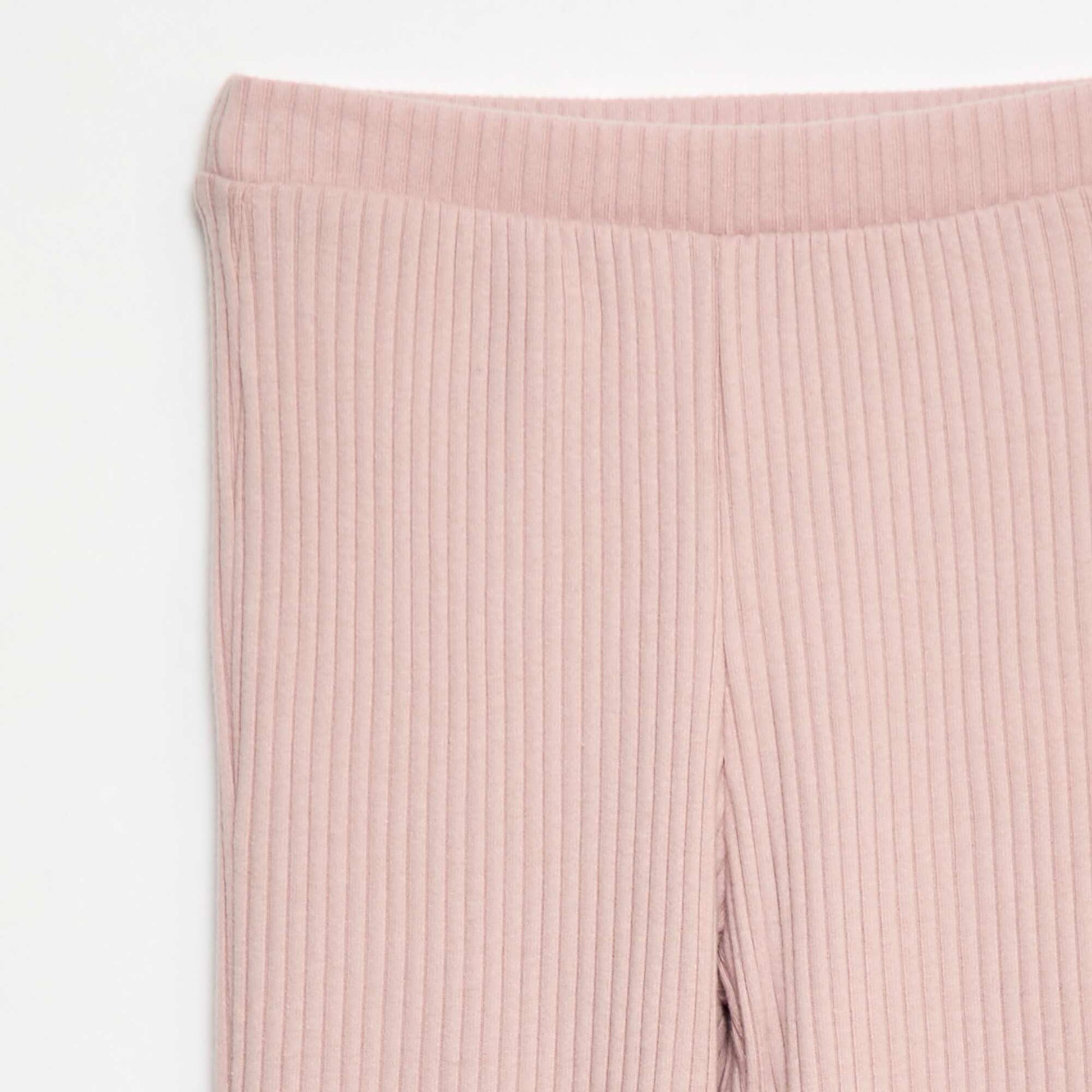 Plain cotton flare trousers PURPLE