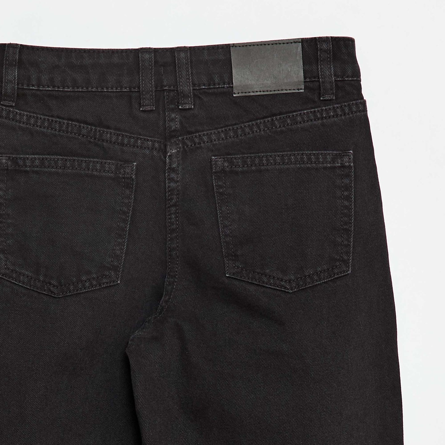 Wide-leg pleated effect denim trousers GREY
