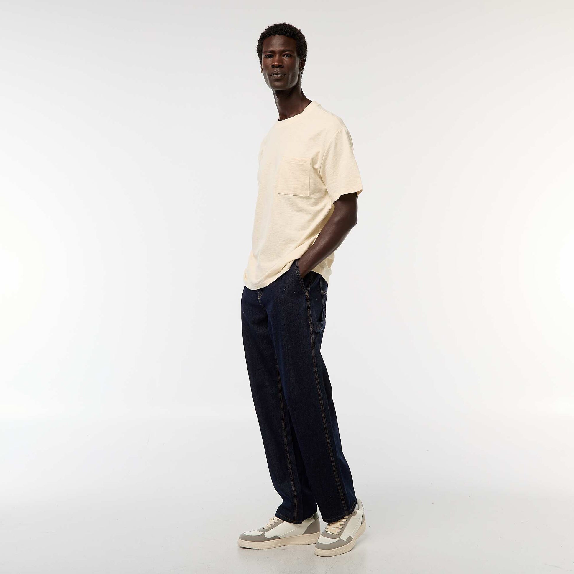 Carpenter-style denim trousers BLUE