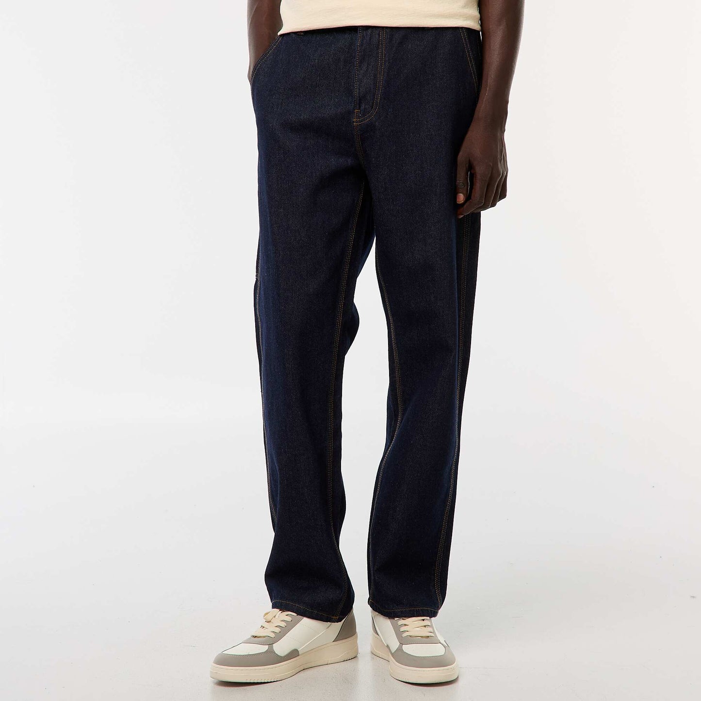 Carpenter-style denim trousers BLUE
